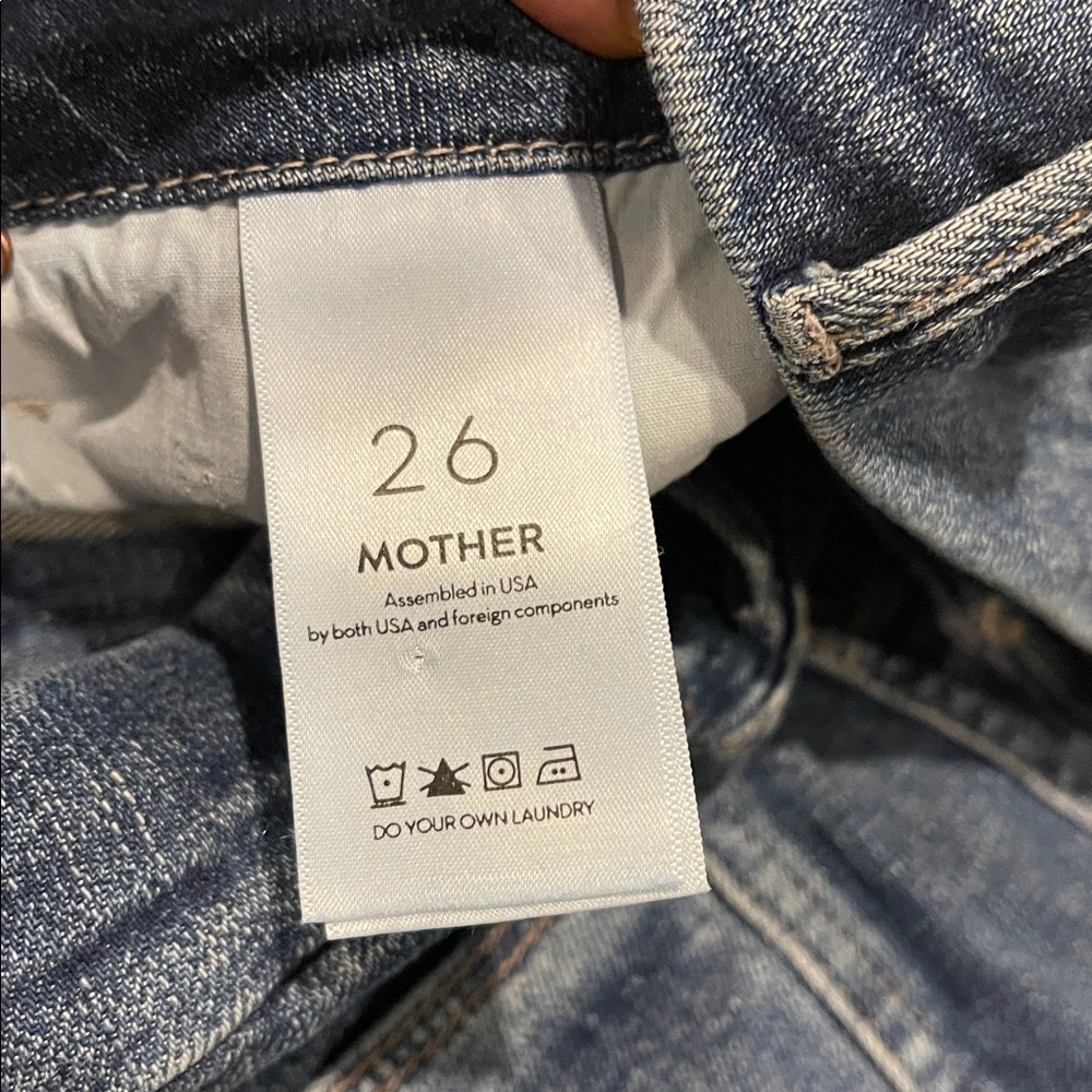Mother Denim High Waisted Double Looker Ankle Fray, skinny jeans Size 26 - Picture 6 of 9